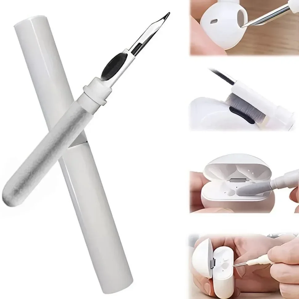 3 in 1 Bluetooth Earbuds Cleaning Pen for Earbuds Portable Wireless Earphone Case Cleaning Tools Kit Cleaning Brush