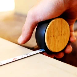 Japan Wooden Case Steel  Ruler Tape Measure with Solid Wooden Texture 3.5m Maple Cherry Walnut Oak Band Tape Mini Measuring Tool