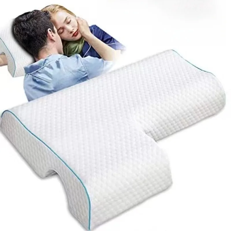 

1pcs Couple Pillow Non-Hand Compression Pillow for Sleeping Ergonomic Neck Support Orthopedic Cervical Pillow with Arm Rest