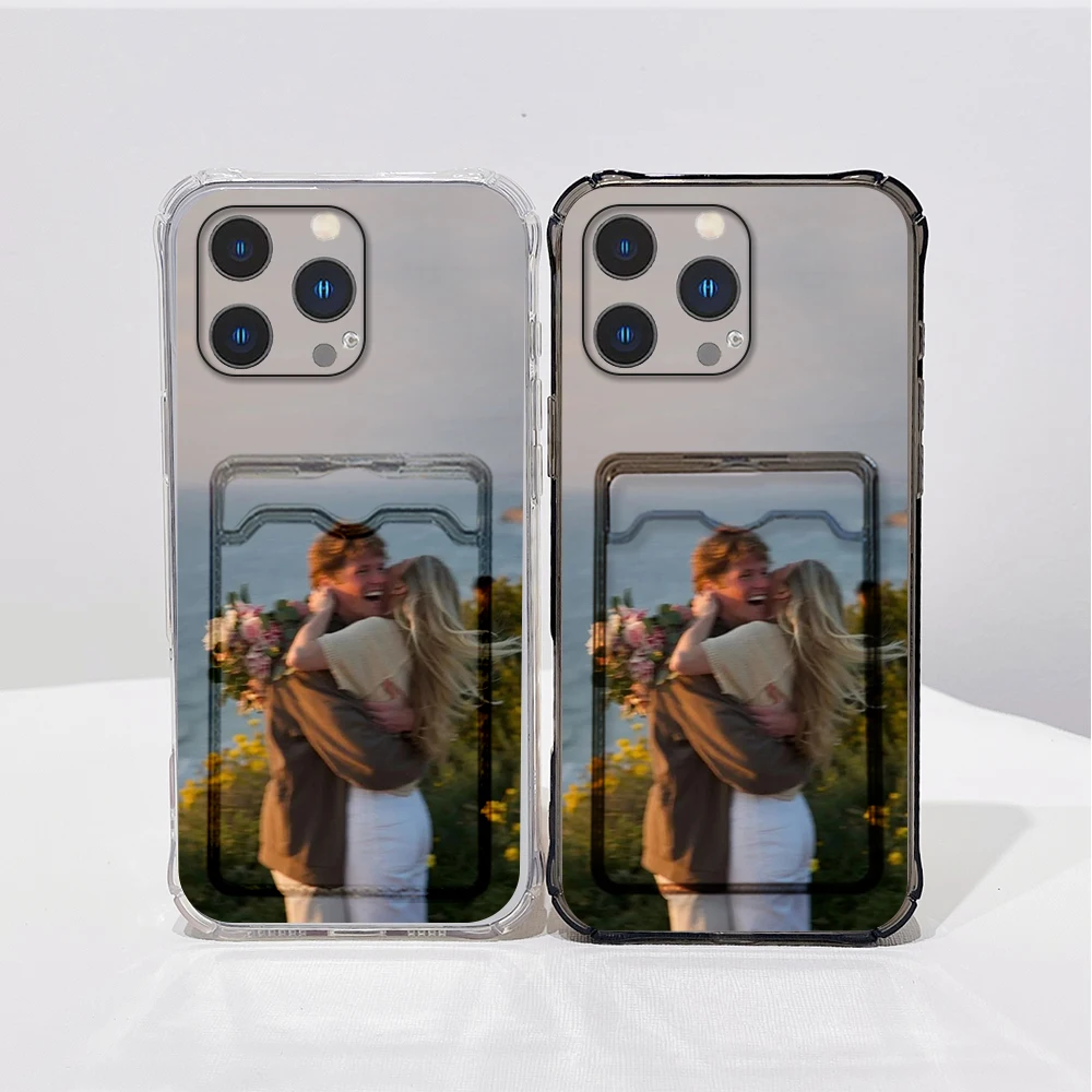 آيفون 16 15 14 13 12 11 برو Xs ماكس Mini SE 2020 2022 16e X XR 6 6s 7 8 Plus لتقوم بها بنفسك تقع في الحب حافظة بطاقات فتحة مخصصة