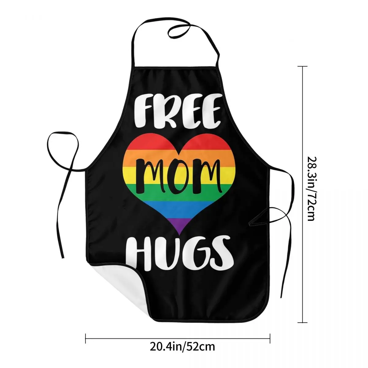 Free Mom Hugs Aprons Chef Cooking Baking Tablier Sleeveless Bib Kitchen Cleaning Pinafore for Women Men Painting