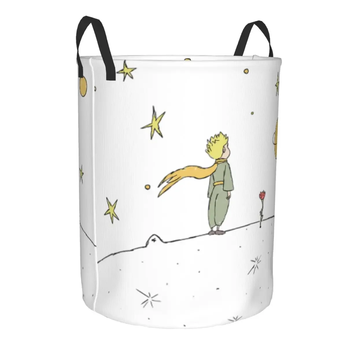 Custom Classic Fiction The Little Prince Laundry Basket France Fairy Tale Toy Clothes Hamper Storage Bin for Kids Nursery