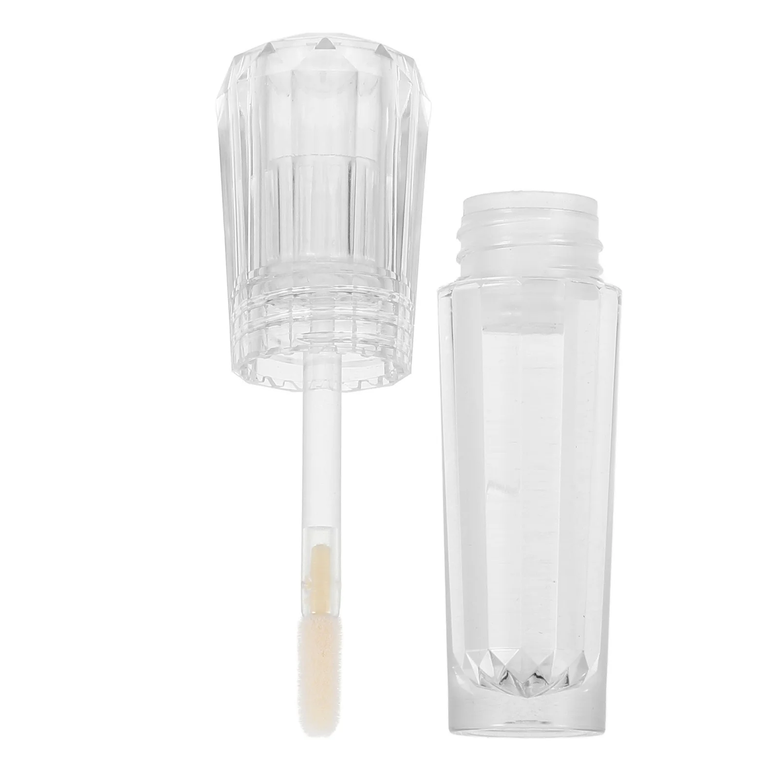 زجاجة ملمع شفاه بلاستيكية متينة، حاوية بلسم شفاه صغيرة للسفر والتخزين، أنبوب ملمع شفاف #5