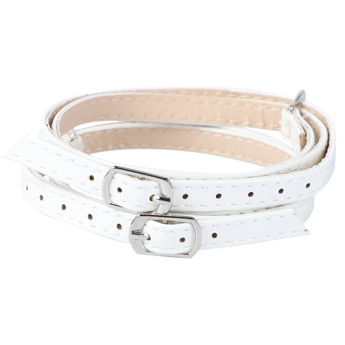 Shoe Laces Cross High Heel Straps Anti-Drop Pu Detachable Shoelace White Ankle Miss