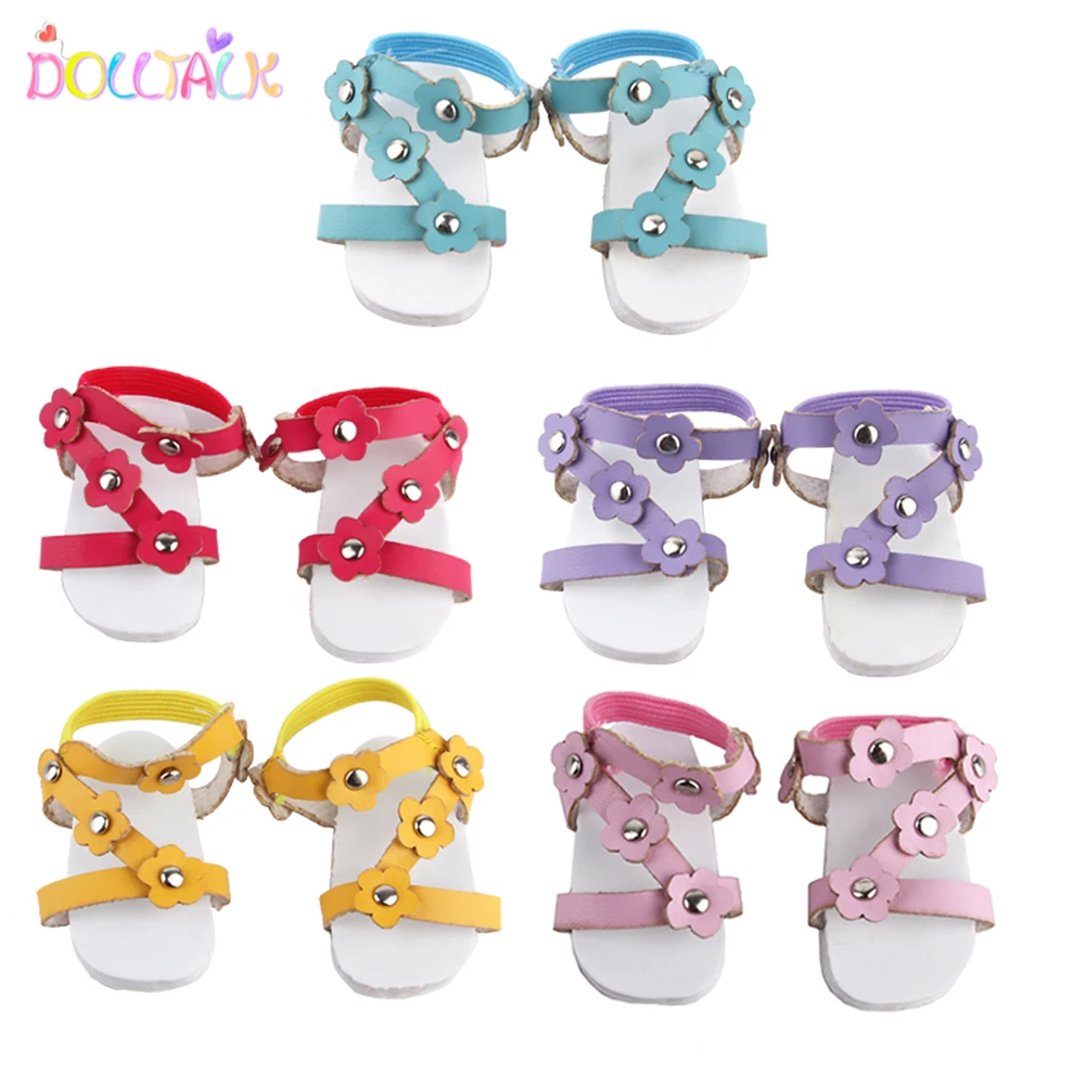 Mini Summer Doll Shoes For Korean，Paola Rhine Doll 5 cm Flower Sandals For American 14 Inch Girl,EXO,Russia,steams Doll Toy Gift