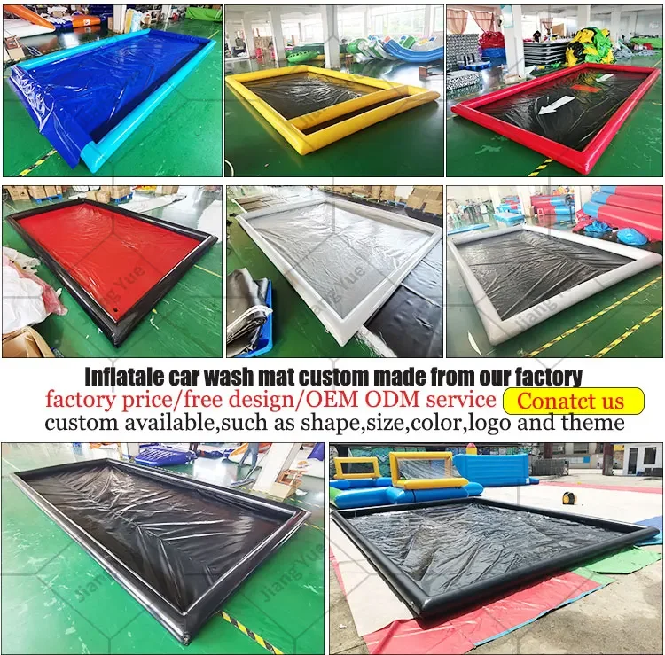 Heavy Duty Inflatable Car Wash Mat Cleaning Garage Plastic Floor Containment Mats