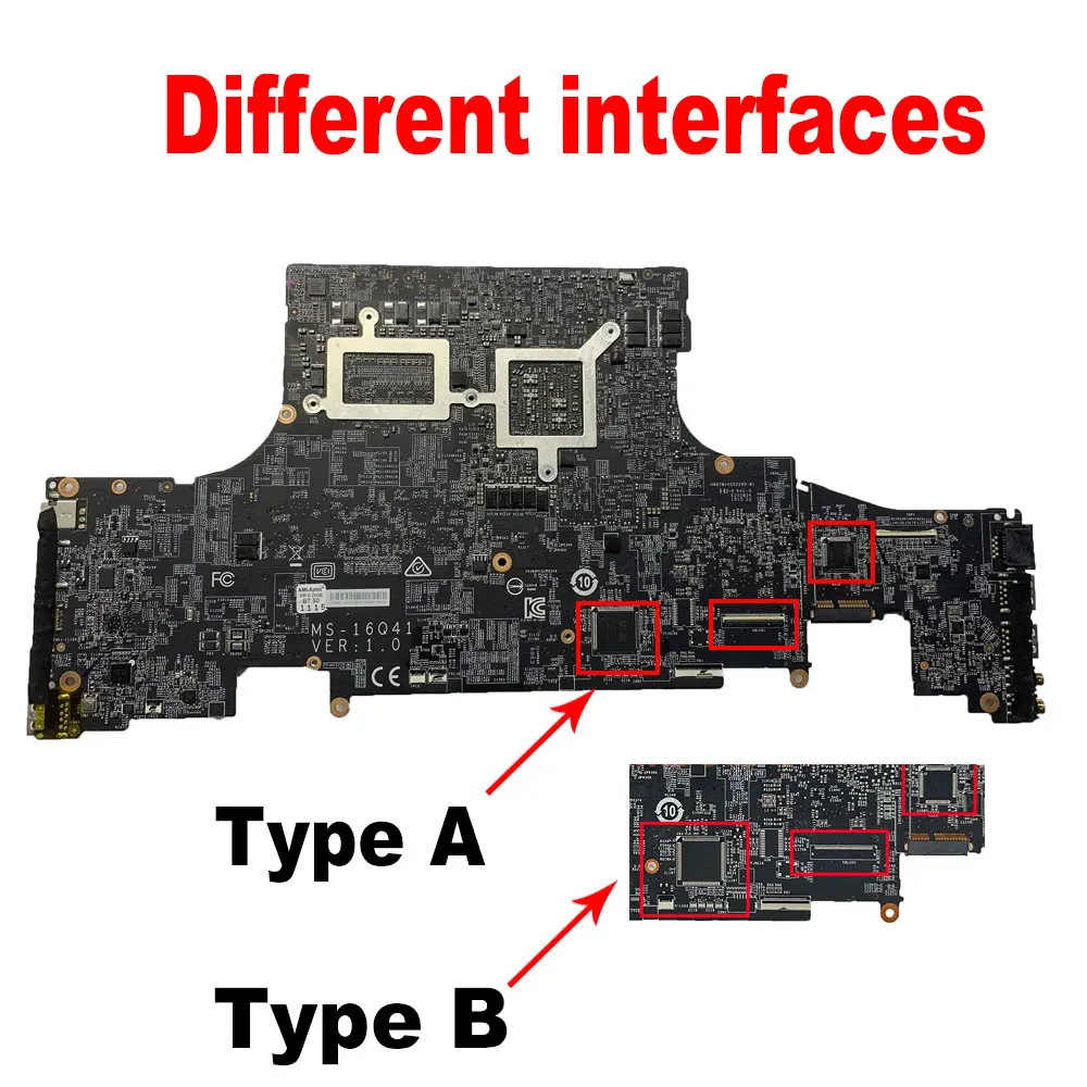 MS-16Q41 Mainboard for MSI GS65 STEALTH 9SG MS-16Q4 Laptop Mainboard i7 i9-8th/9th Gen CPU GTX1660Ti RTX2060/2070 GPU Tested