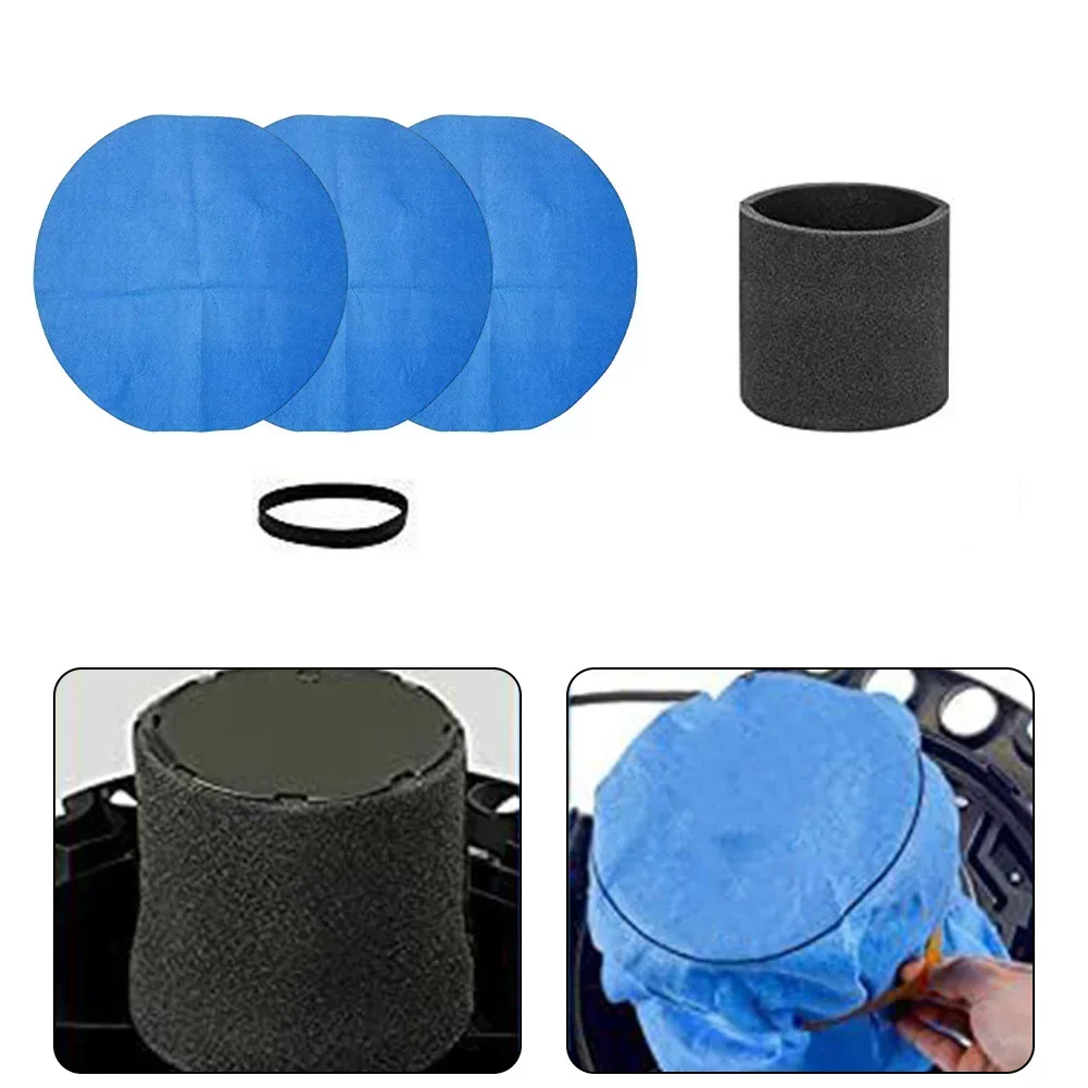 Filter Foam Filter Elastic Band Kit For Shop Vac Wet/Dry Vacuum Cleaners 9010700  Home Appliance Vacuum Cleaner Parts