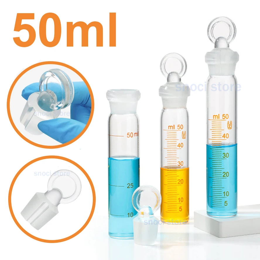 

50ml Glass digestion tube colorimetric tube test tube reaction tube pressure-resistant bottle with pressure relief hole,1Piece
