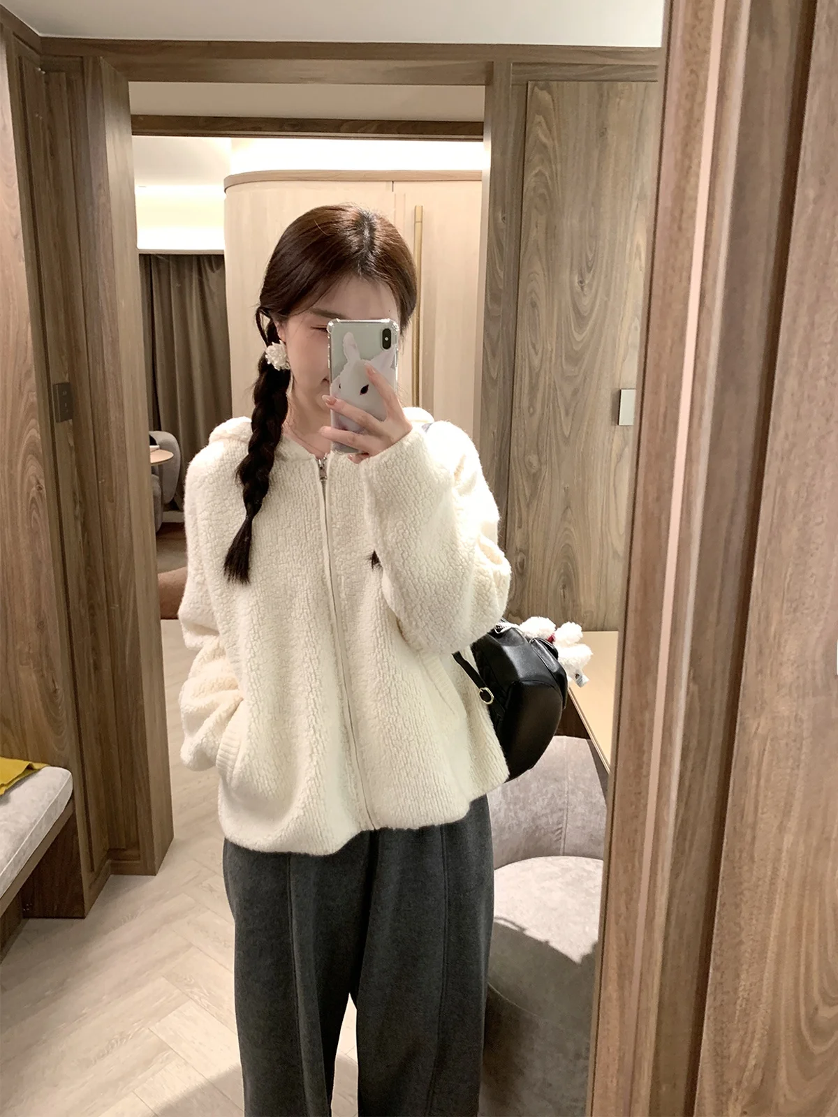 

LL Heavyweight 760g Woolen Hooded Sweater Jaet Warm Thiened Knitted Outerwear Commute Sle Loose Fit Soft Wool Blend