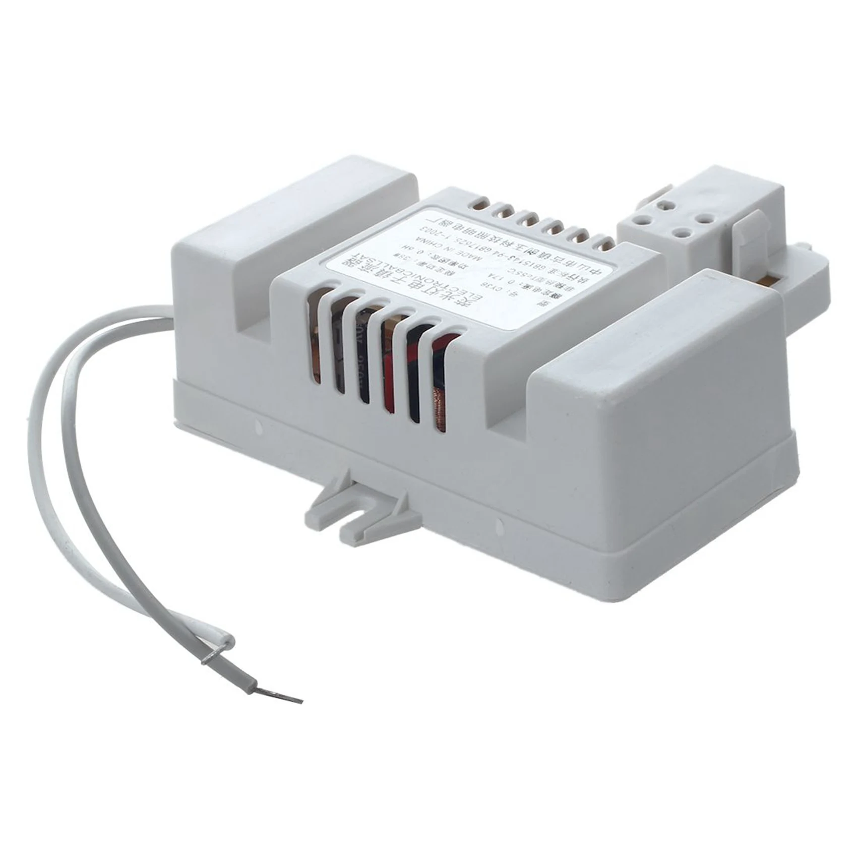 AB46-2X White Plastic Shell 4 Pin 2D Tube Bulb Fluorescent Ballast AC 220V 0.19A 38W