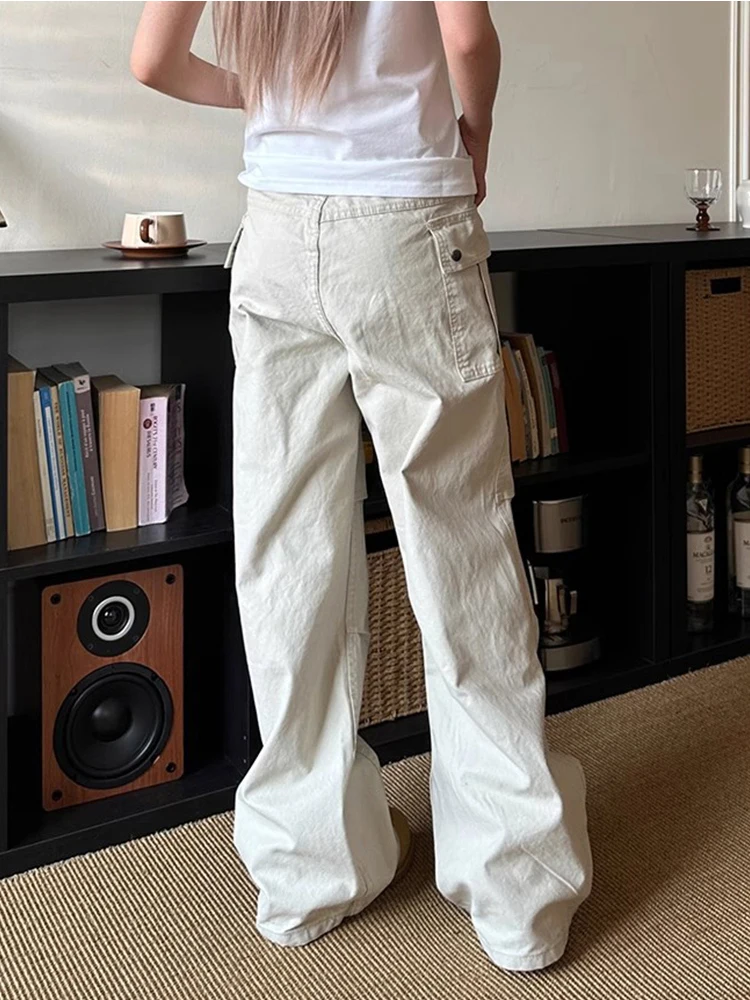 

Waed Vintage Work Pants Men's Loose Straight Leg Casual Trousers Multi-ket Trendy All-Match Long Pants Autumn Winter