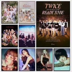 2023 Music Moonlight Poster Kpop Group Singer Twice Ready To Be Tour Canvas Painting Idol Wall Pictures Home Decor Fans Unframed