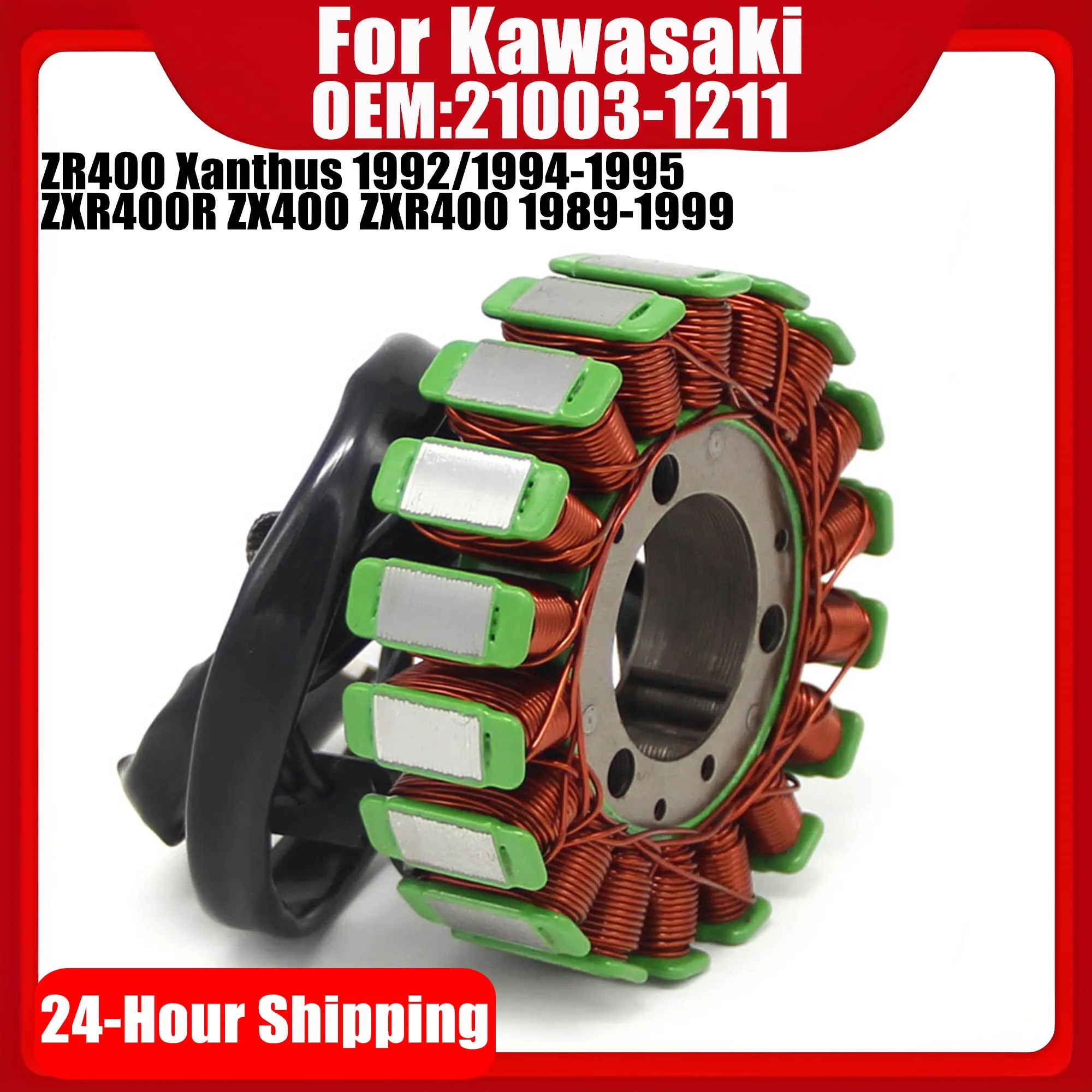 Bobina del Estator del Generador Magnético para Kawasaki ZR400 Xanthus ZR ZX ZXR 400, para Kawasaki ZXR400R ZX400 ZXR400 21003-1211