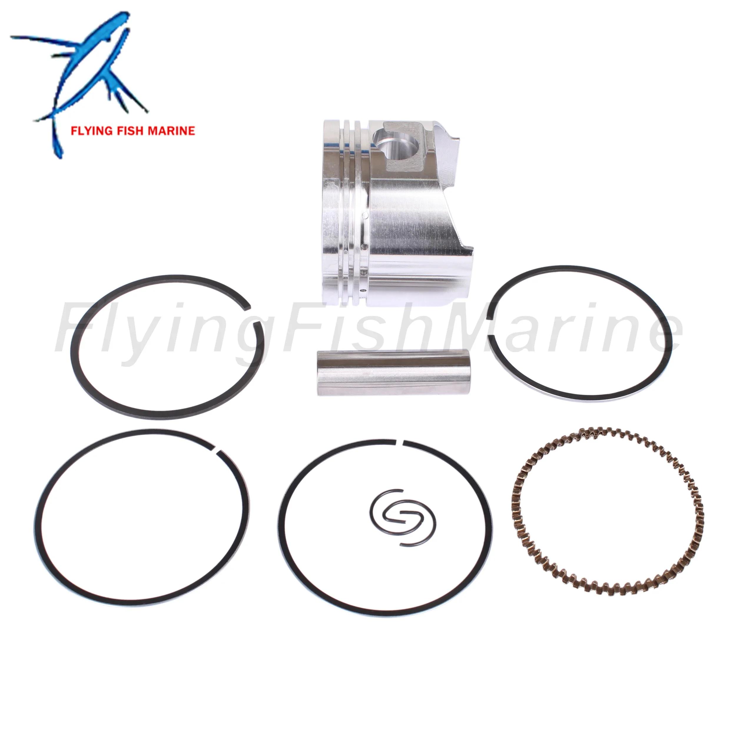 

Outboard Motor 66M-11631-00-96 STD Piston Set & 66N-11603-00-00 Ring for Yamaha 9.9HP 15HP / F15-07020001 for Parsun HDX