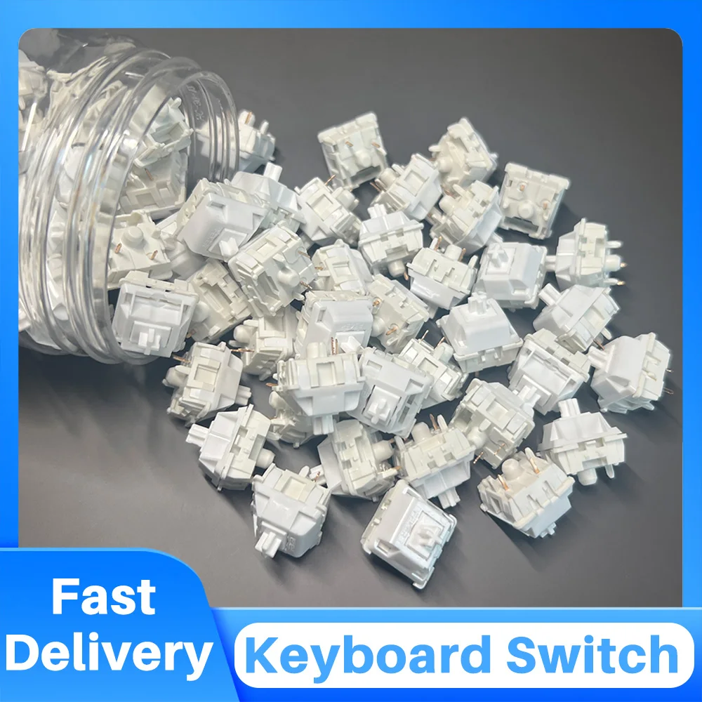 feker white marble switches teclado mecanico hifi 42g linear 5pin cereja rgb smd gaming interruptor mx personalizado 01