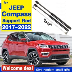 Car Front Hood Hydraulic Rod Lift Gas Spring Shock Strut Bars Bracket Styling For Jeep Compass 2017 2018 2019 2020 2021 2022