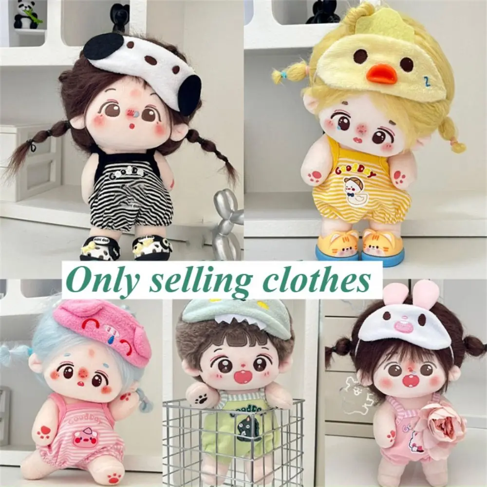 20cm Fashion Cute Bunny Cotton Doll Clothes Cos Gift Handmade Doll Princess Dress DIY Doll Cap Headdress