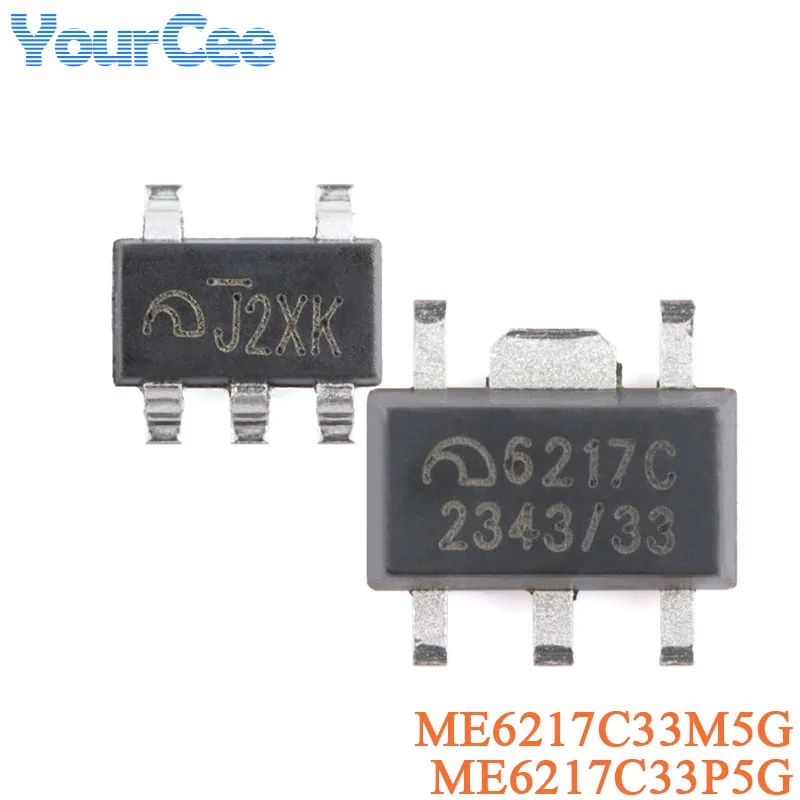 20Pcs ME6217C33M5G ME6217C33P5G SOT-89-3 SOT-23-5 J2XK ME6217C Linear Regulator 3.3V 800mA High PSRR Low Dropout LDO Chip