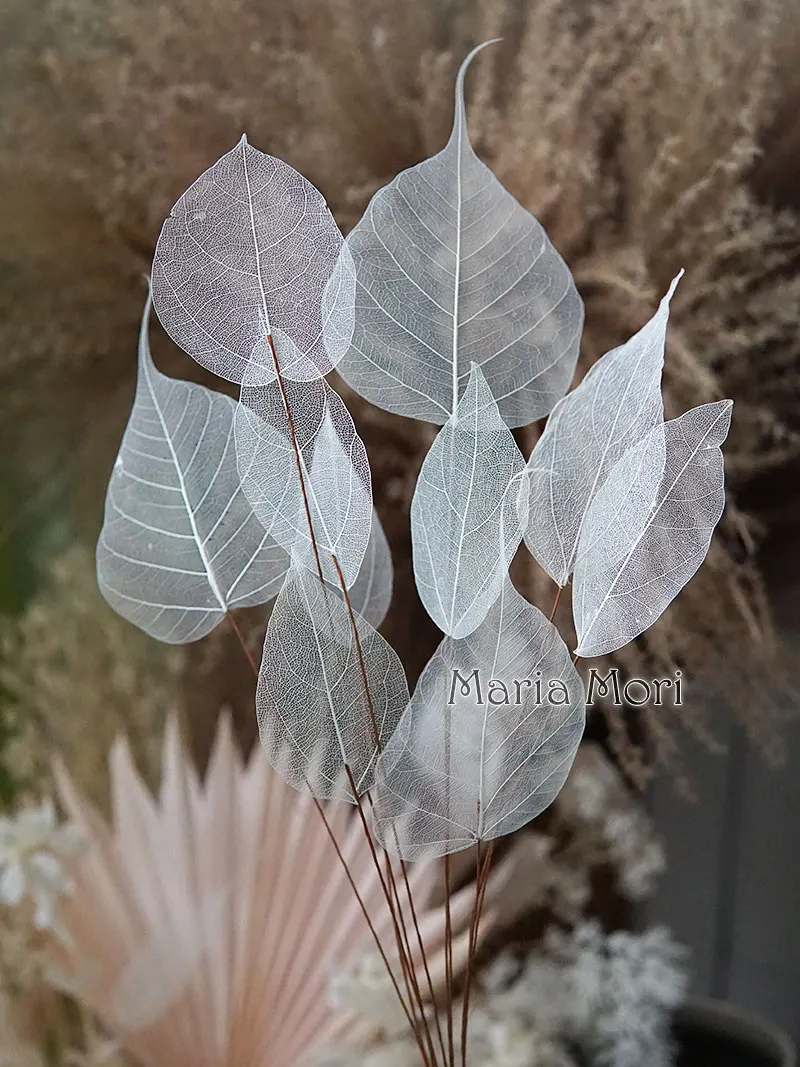 Heimdekoration, Lucency-Blätter, natürliche Blattader, unsterbliche künstliche Blumen, Hochzeit, Tischdekoration, Drahtstiel – Detail 35