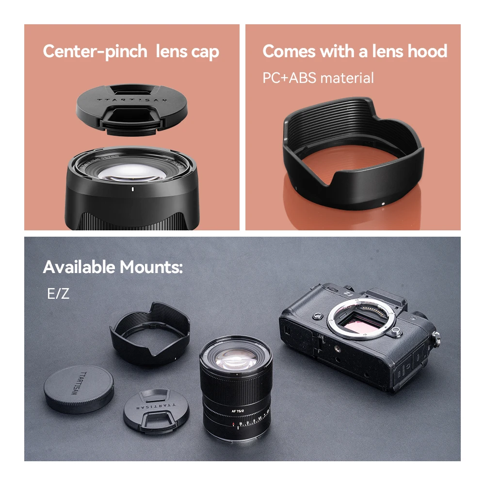 TTARTISAN AF 75 مللي متر F2 كامل الإطار صور عدسة ل LUMIX لايكا L جبل سوني ZVE-10 A7C2 A7CR ZV-E1 نيكون Z5 Z6 Z6III ZF Z50 #3