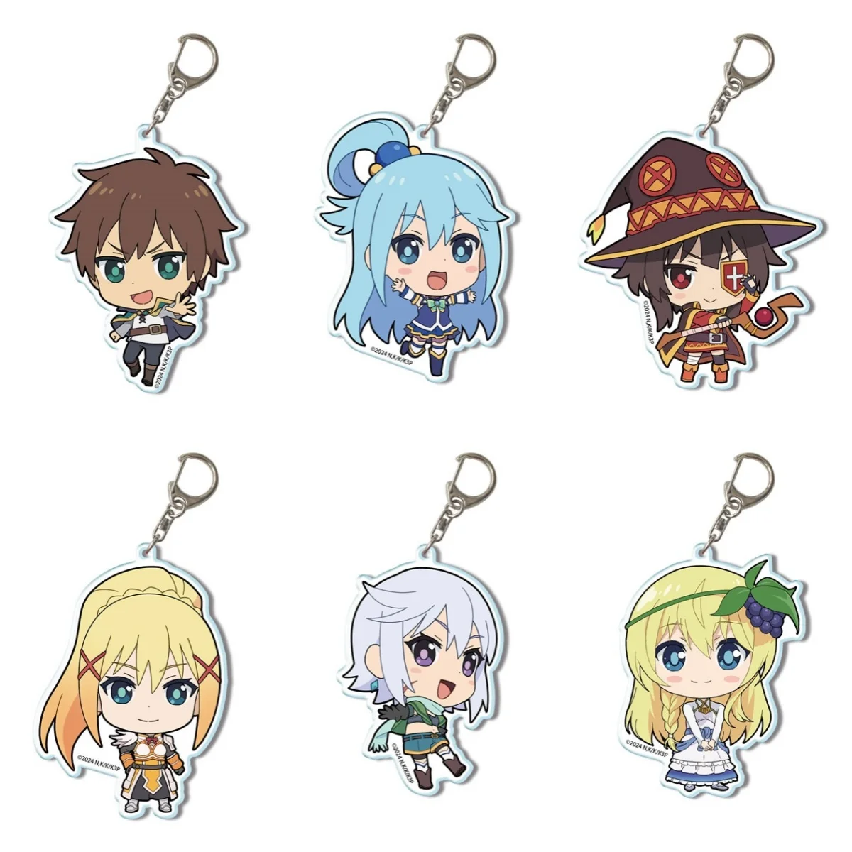 Аниме-konosuba-акриловый-брелок-подвеска-сумка-автомобильный-брелок-аксессуары-для-мобильных-телефонов-подарок-firend-рождественские-подарки