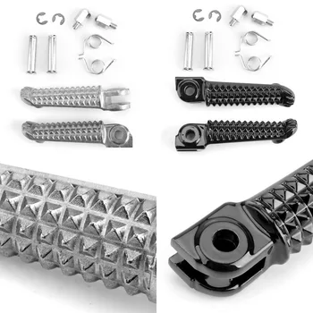 Areyourshop オートバイフロントフットペグフットレストヤマハ YZF R1 1998-2014 R6 1999-2014 R6S 2003-2008 2004 アルミモーターペグ