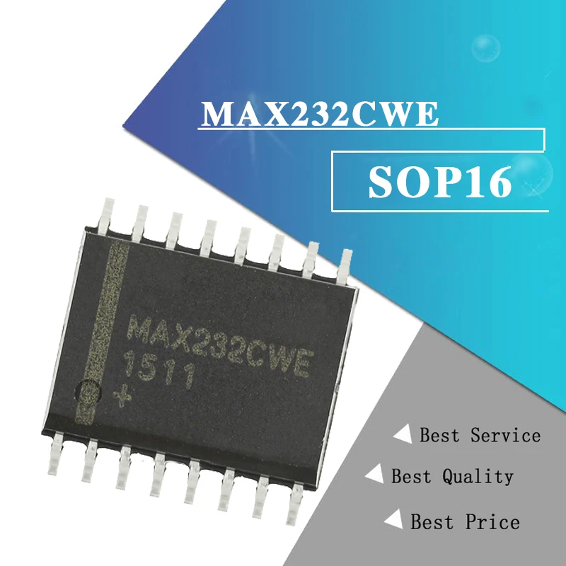 10 PCS MAX232CWE SOP-16 corpo largo RS232 transceptor interface chip IC patch