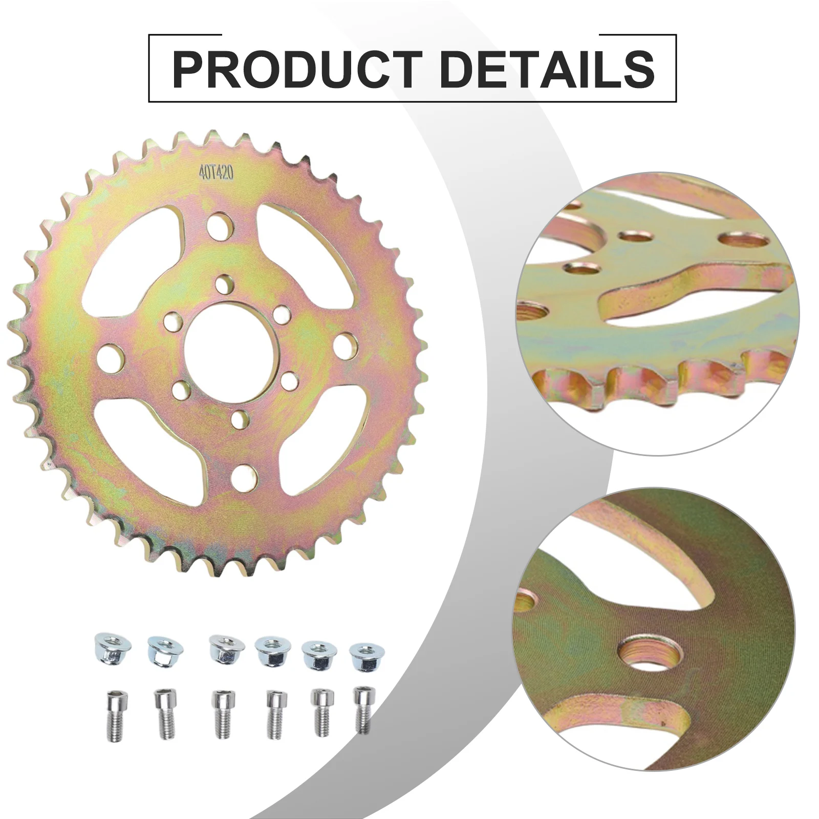 For MBX10 For MEGA Heavy-Duty Sprocket 40T Rear Sprocket As Shown In The Figure Minibike Enhances Overall Performance