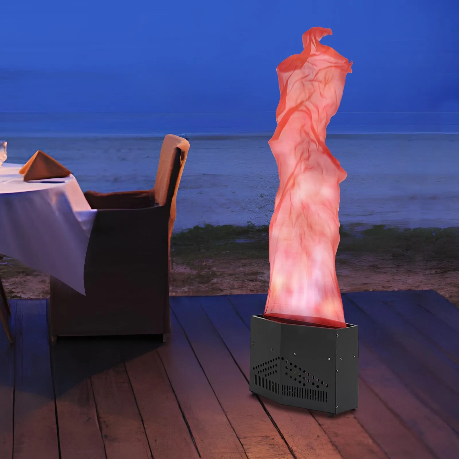 

130 Вт DMX512 Поддельный свет пламени огня, RGB сценический эффект лампы с 24 светодиодами и пультом дистанционного управления, реалистичное пламя для рождественского украшения вечеринки DJ