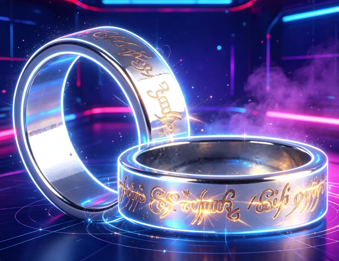 Silver Magnetic PK Ring Magic Tricks Lettered Ring Gimmick Prop Close Up Stage Street Magic Magician Accessories 18mm 19mm 20mm