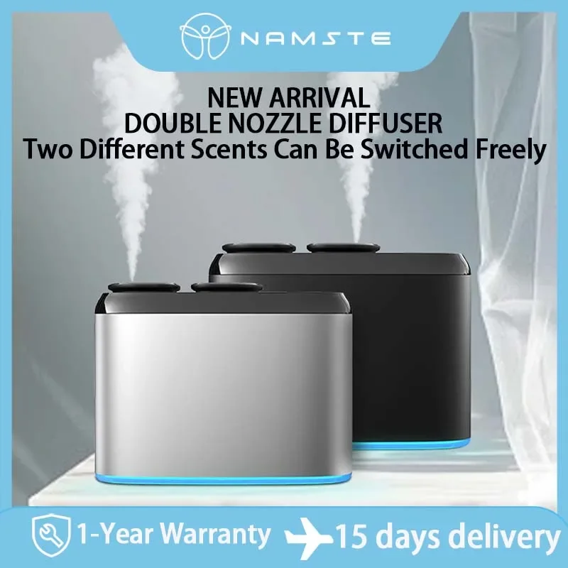 

NAMSTE 100m³ Dual-head Diffuser USB Aluminum Materies Bluetooth Button Aromatherapy Machine Home Perfume Home Diffuser Scent