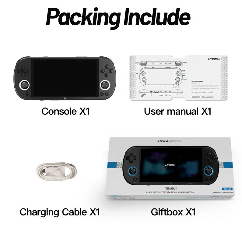 جديد محمول 4.97 بوصة شاشة TRIMUI SMART PRO ريترو يده لعبة فيديو وحدة التحكم مفتوحة المصدر نظام المحاكيات ألعاب لاعب