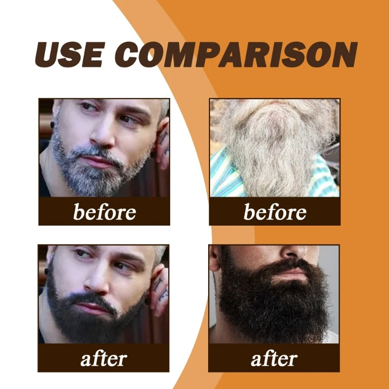 شامبو شارب اللحية للرجال لتغميق شعر اللحية من الأبيض إلى الأسود، شامبو دروبشيبينغ