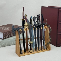 22cm Last Dragonborn Metal Model Sword Ax Bow The TES5 Scrolls V Game Peripherals Home Ornament 1:6 Doll Equipment Toys Gifts