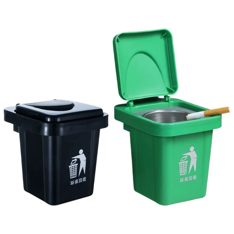 

Wall Mounted Ashtray Mini Trash Bin Home Decors For Living Room Space Saving