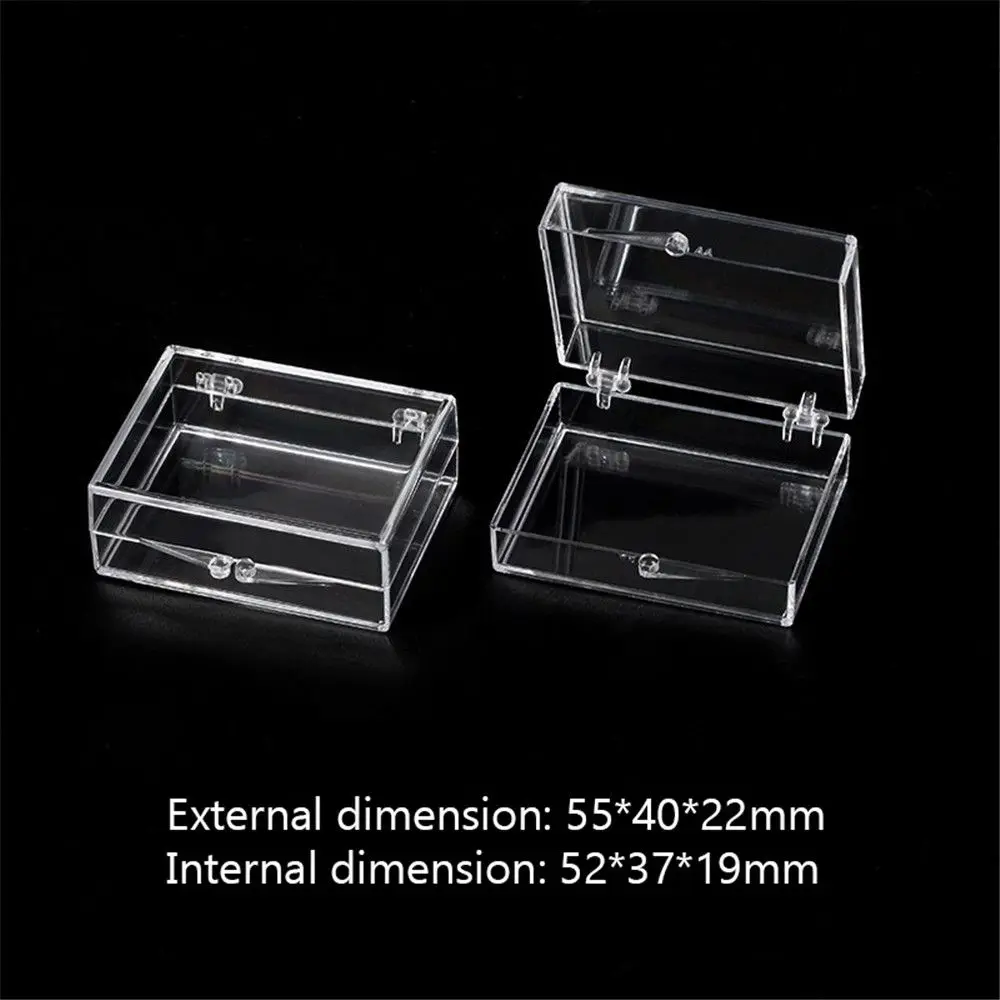 Mini Storage Box Transparent Lidded Small Plastic Box For Trifles Parts Tools Storage Box Jewelry Display Case Beads Container