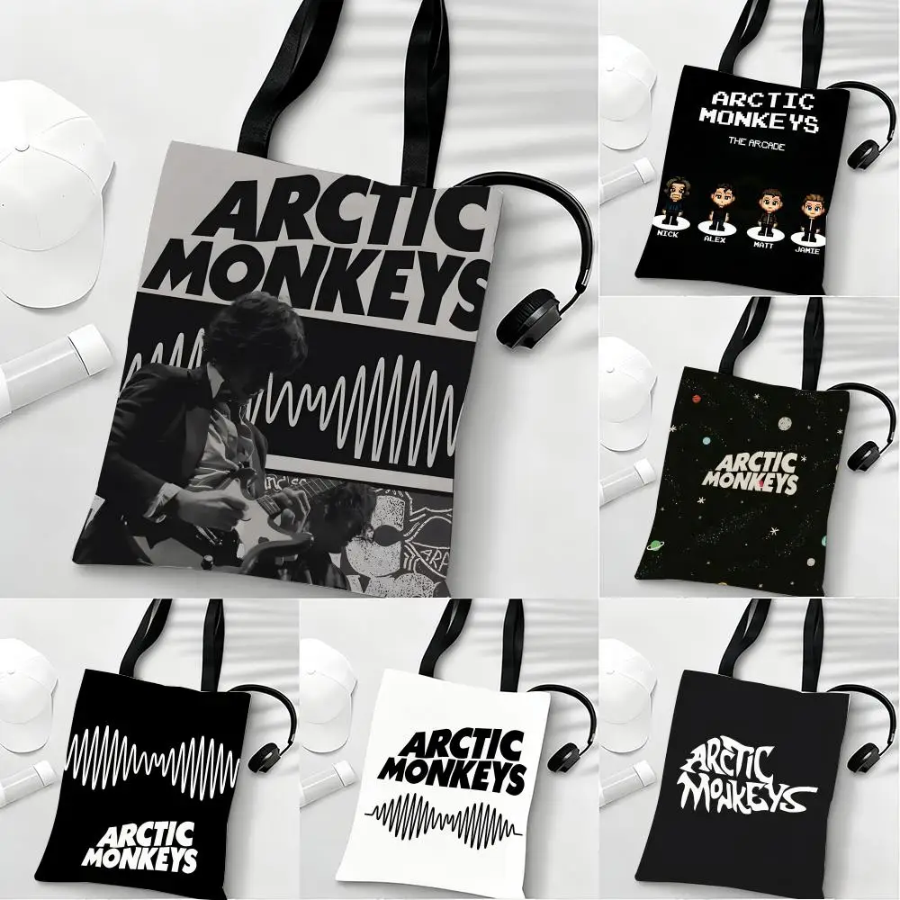 

Сумки для хранения вещей Arctic Monkeys-S Band: легкие, экологичные, модные, многофункциональные, вместительные, холщовые сумки через плечо.