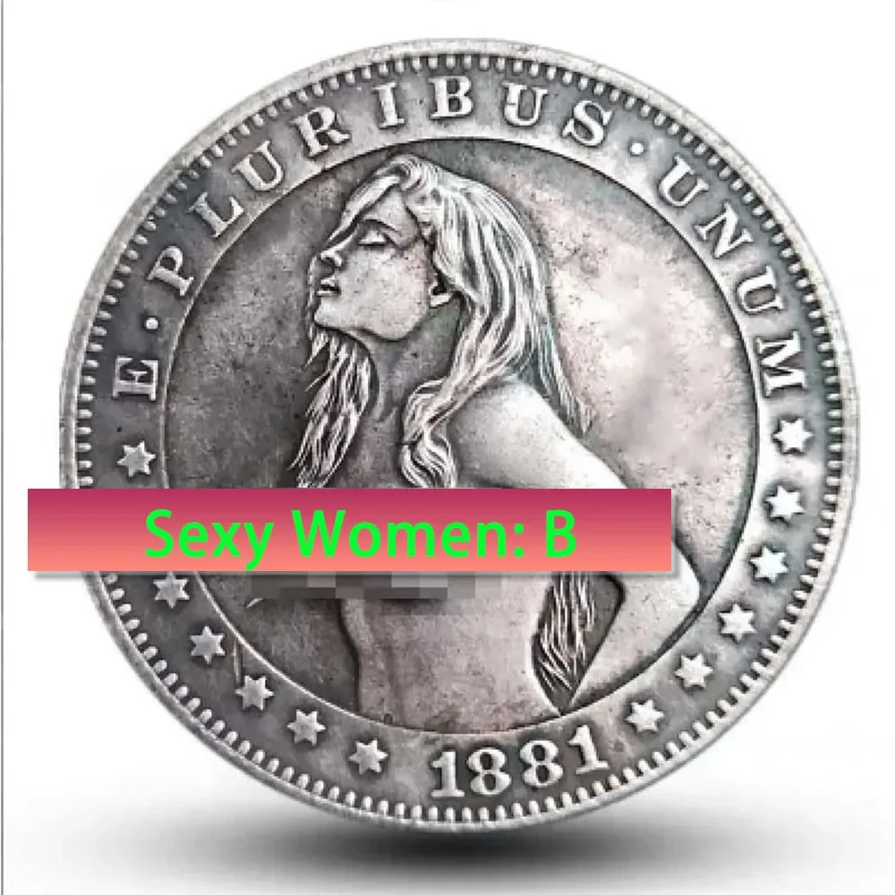 American Morgan Wanderer Silver Dollar Sexy Coin Commemorative Collectible Coin Gift Lucky Challenge Coin