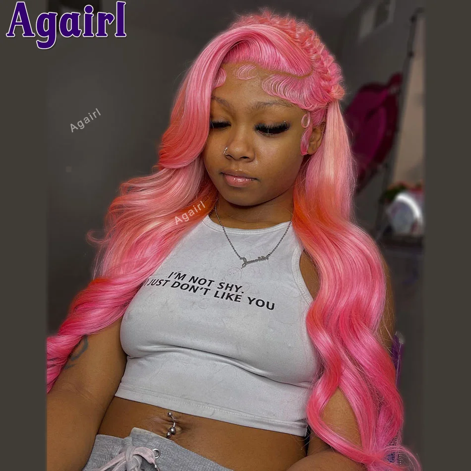 

Light Pink 613 Colored Body Wave 13x6 Lace Front Human Hair Wigs PrePlucked Glueless Brazilian 6X4 5x5 Lace Wigs For Black Women