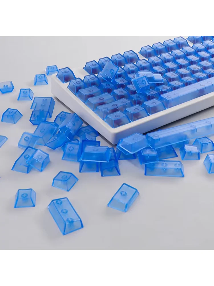 Transparent Blue Glacier Blue Transparent Keycap Original Adaptation Razer Full Transparent S99 Mechanical Keyboard Cap