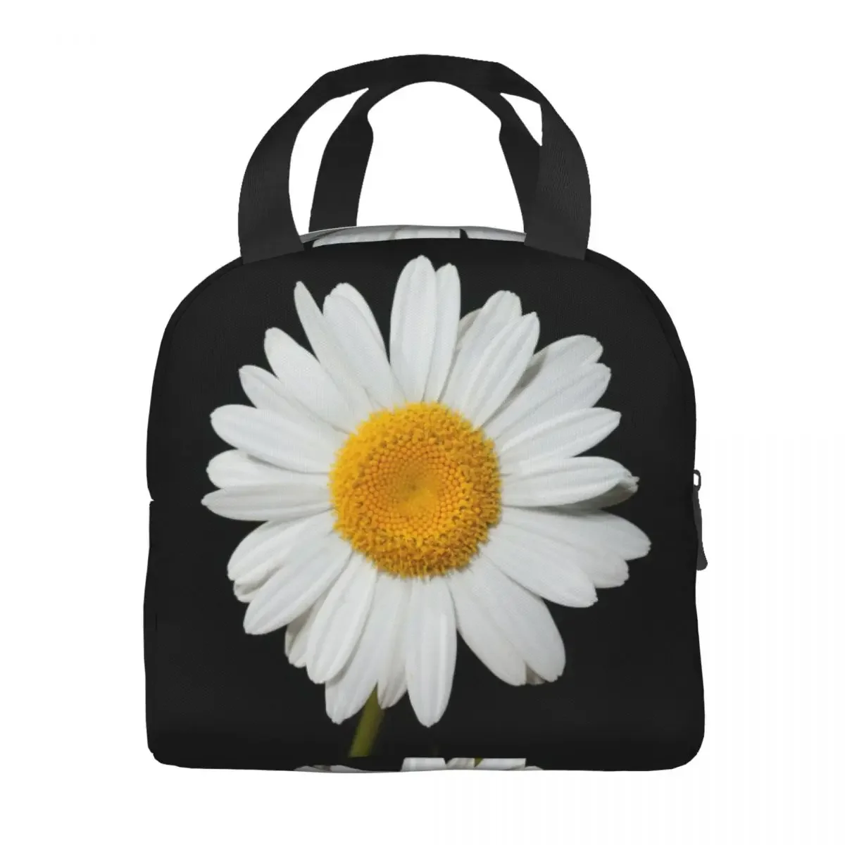 Custom Daisy Flower Lunch Bag Women Warm Cooler Insulated Lunch Boxes for Kids School Children