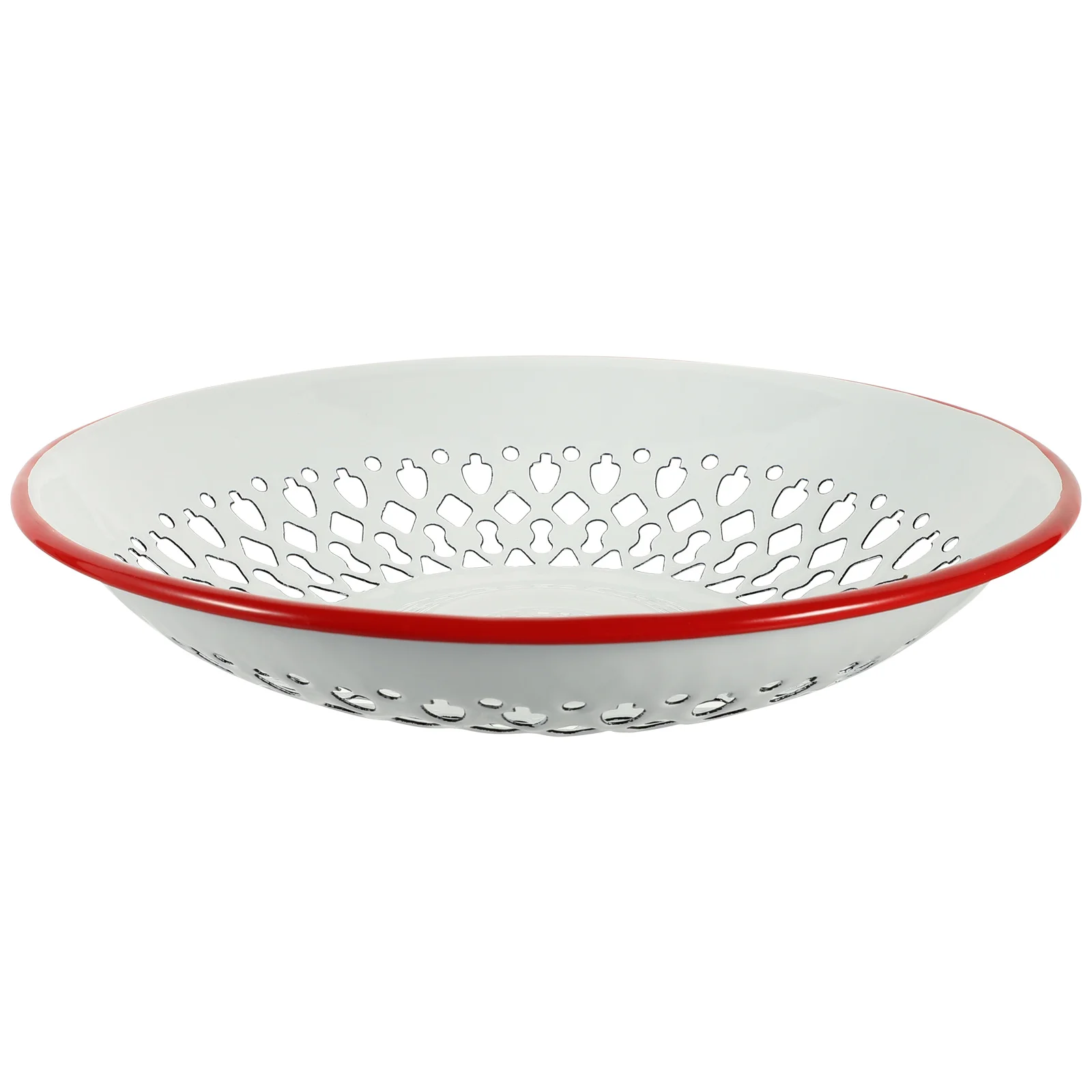 

Fruit Drain Basin Kitchen Multi-purpose Basket Strainer for Hollow Enamel Tray Multi-function Vegetable and