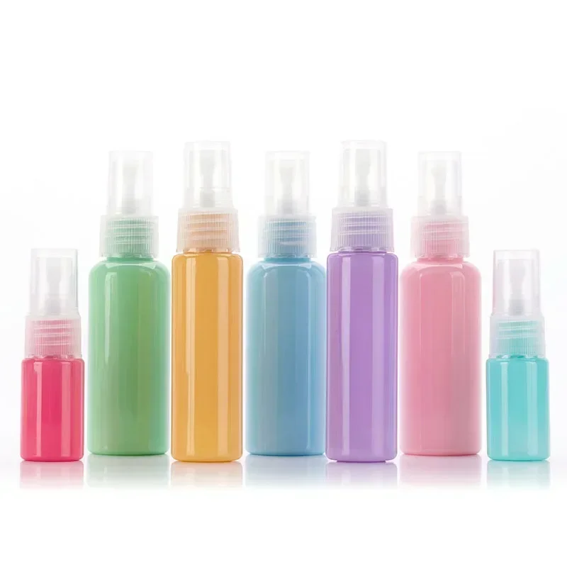 100PCS 10ml-50ml Refillable Plastic Spray Bottles Travel Fine Mist Sprayer Sample Container For Perfume Aromatherapy Alcohol