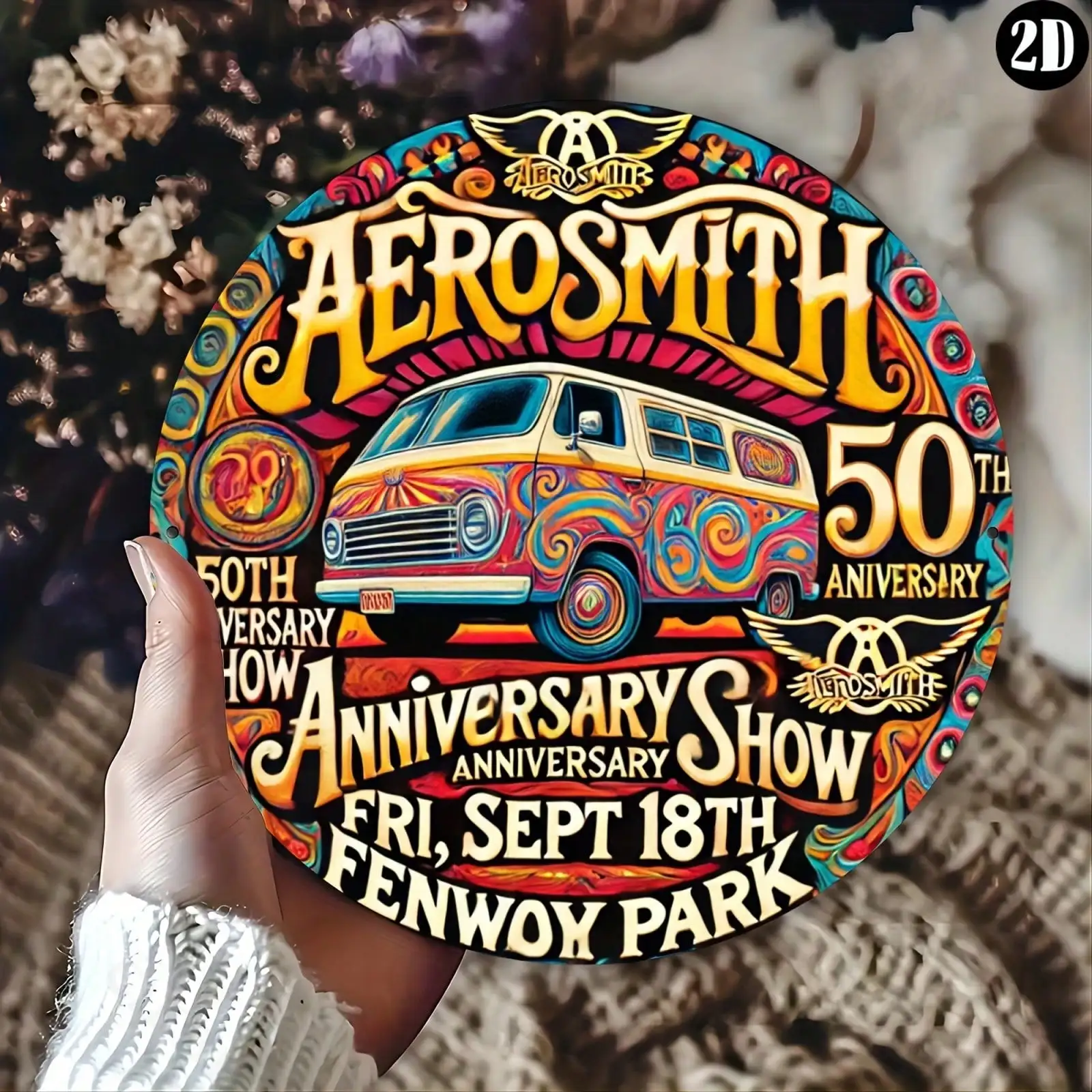 لافتة ألومنيوم للاحتفال بالذكرى الخمسين مقاس 8 × 8 بوصة - ديكور حائط متين، فكرة هدية فريدة للمنزل/المكتب/غرفة المعيشة/المطبخ #5