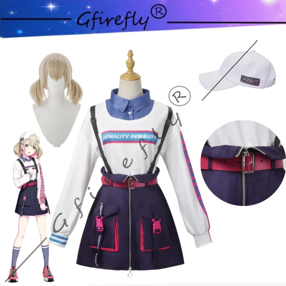 Kohane Azusawa 3rd Anniversary Same Style Cosplay Costume Suspender Skirt Full Carnival Party Stage Performance Comic-Con Wear