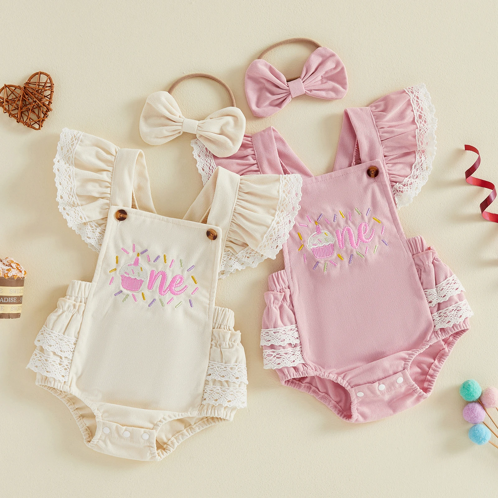 Cake Embroidery Baby Set 1