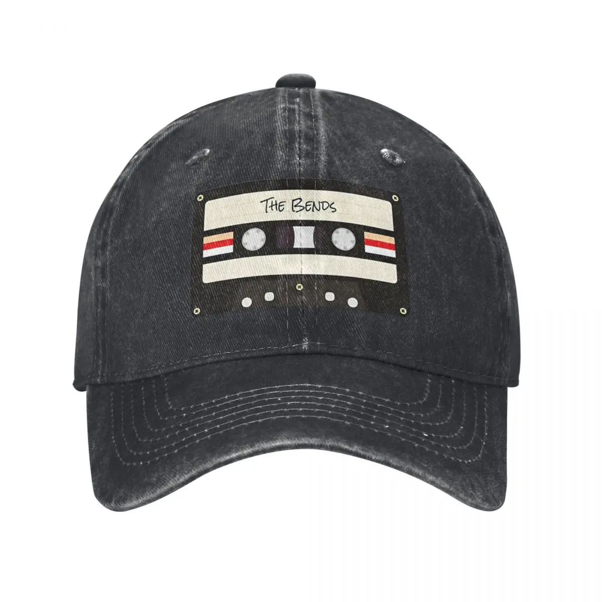 Vintage Radiohead The Bends Cassette Design Baseball Cap for Men Women Distressed Denim Washed Snapback Cap Hip Hop Outdoor Hat