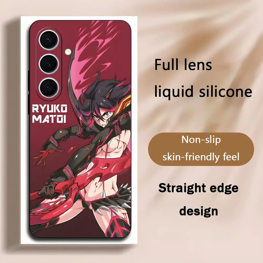 Cool Kill La Kill Anime  Phone Case For Samsung Galaxy S26 S25 S24 S23 S22 S21 Plus Ultra Fold A Soft Black