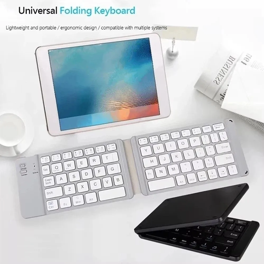 Universal Mini Wireless Keyboard Folding Rechargeable Bluetooth Keyboard Slim Silent Keyboard For IOS/Windows/Android